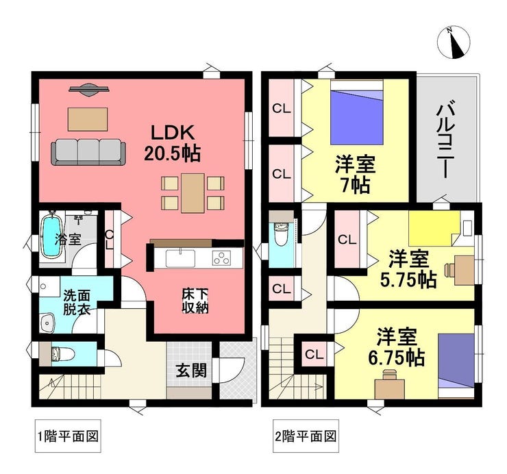 【間取り】
3LDKの間取り