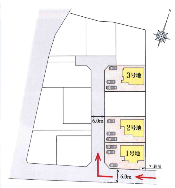 ■3号棟・車3台駐車可能■