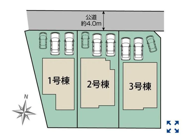 ■1号棟・車3台駐車可能■