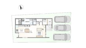【間取り図】
6050万円(土地+建物+外構+建物消費税含む)のコミコミプランです。詳しくはお問合せください。