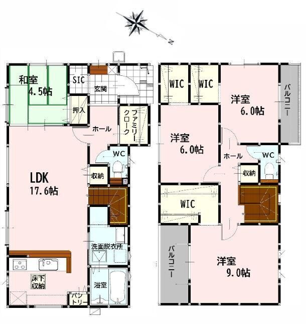 【間取り】
■6号棟・4LDK+S■