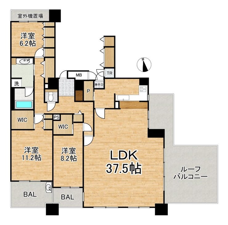 【間取り】
■3LDK■専有面積148.51㎡■バルコニー面積15.10㎡