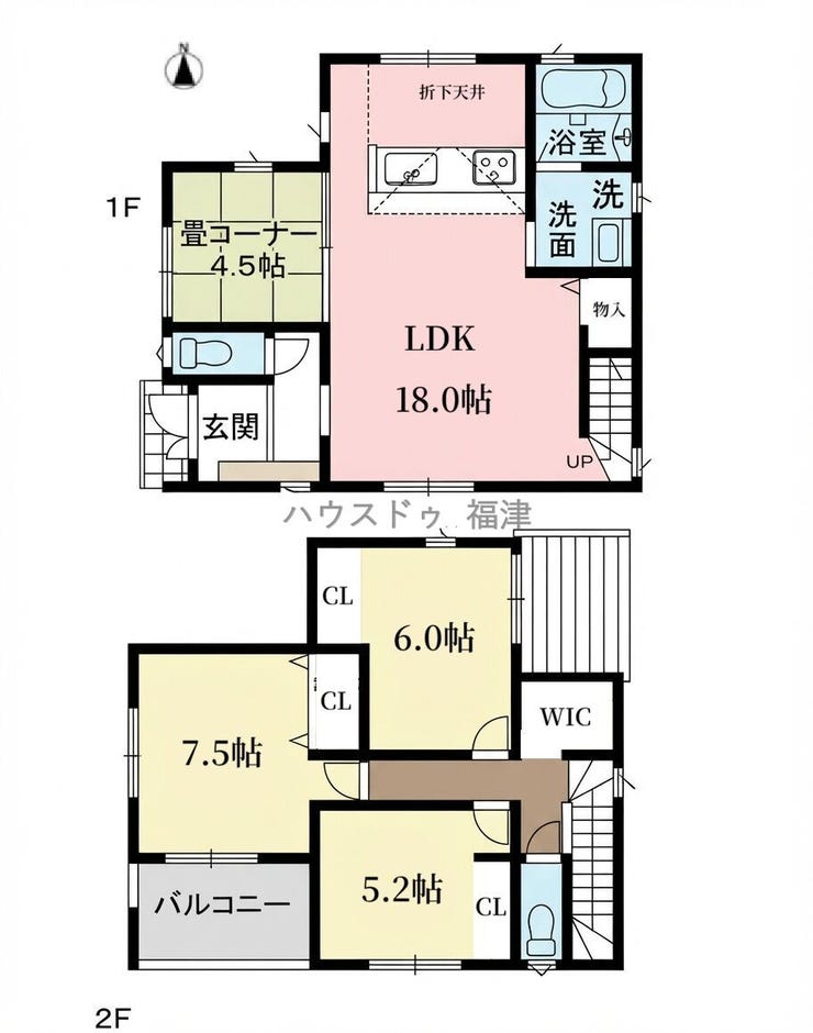 【間取り】
《福岡市東区舞松原5丁目 新築戸建》 1号地♪
※現況優先