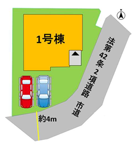 普通車が2台駐車できます