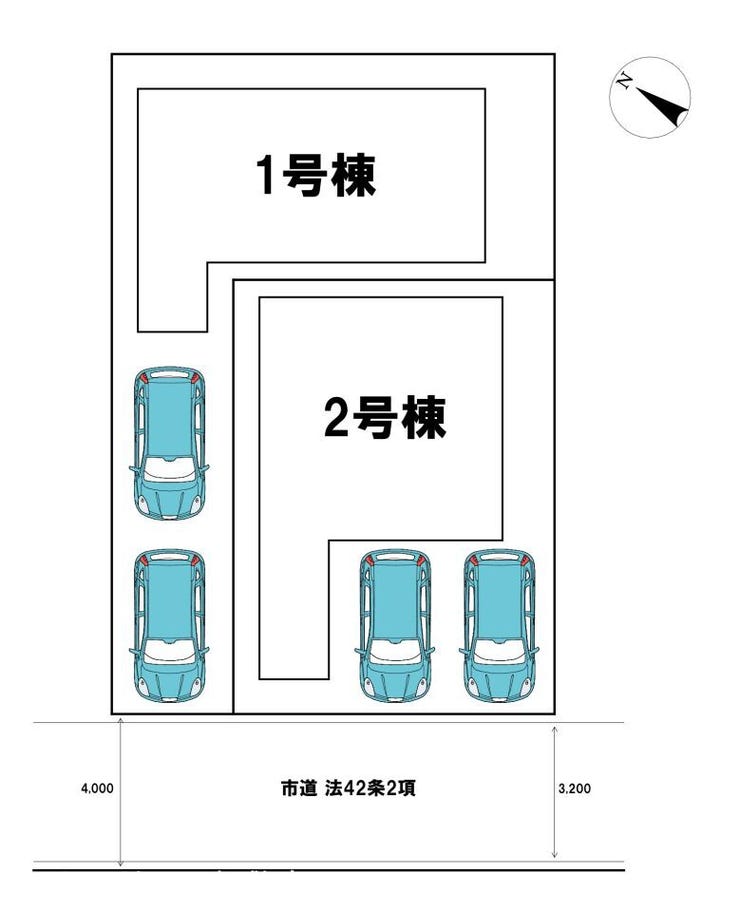 伊敷１丁目 新築戸建 【駐車場】
普通車並列2台可能。青空駐車場で高さのある車も駐車可能です