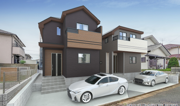 【Exterior】落ち着きのあるシンプルな外観で、長く愛せる住まいに仕上がっています。