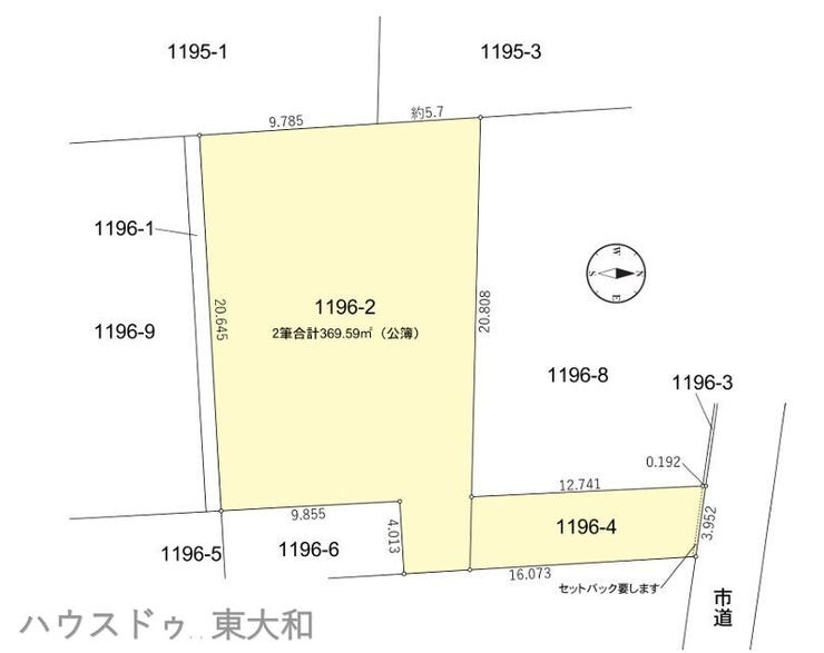 【区画図】
建築条件なしでお好きなハウスメーカーにて建築が可能です