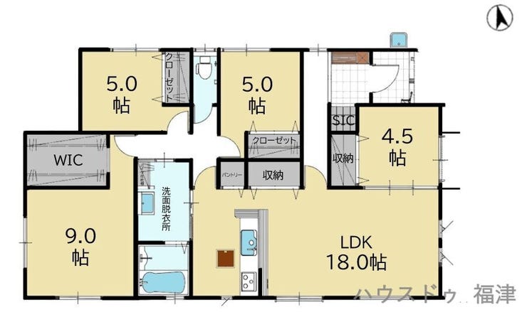 【間取り】
《糟屋郡新宮町大字新宮 新築戸建》 1号棟♪
※現況優先