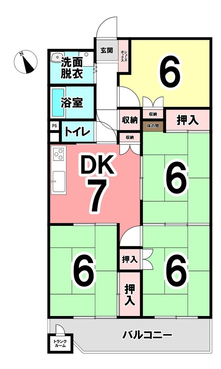 【間取り】
\ペット飼育相談可能マンション!/◆2LDK◆2LDKの間取りは、リビングと2つの居室がしっかり分かれており、カップルやご夫婦はもちろん、小さなお子さまのいるご家庭にも暮らしやすい広さ♪