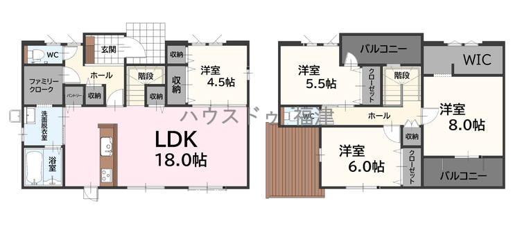 【間取り】
《糟屋郡新宮町大字湊 新築戸建》 2号棟♪
※現況優先