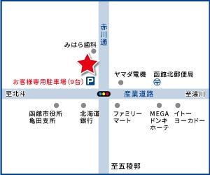 ハウスドゥ  函館美原の地図