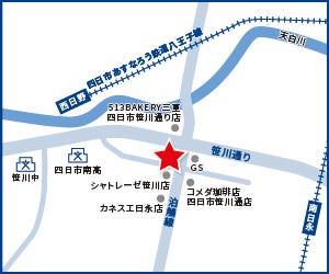 ハウスドゥ  四日市笹川通りの地図